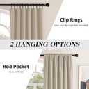 DONREN Cafe Half Curtains 38 Inches Length,Short Blackout Rod Pocket Kitchen Curtains for Small Window, 34" Wide and 38" Long, 2 Panels,Taupe