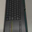 Logitech K400 Plus Wireless Touch TV Keyboard with Easy Media Control and Built-in Touchpad, HTPC Keyboard for PC-Connected TV, Windows, Android, ChromeOS, Laptop, Tablet - Black