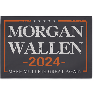 Make Mullets Great Again Flag-Mor-gan W allen Flag-3x5ft Cool Banner Funny Tapestry Parade Banner Indoor and Outdoor Decorations Pack of 3