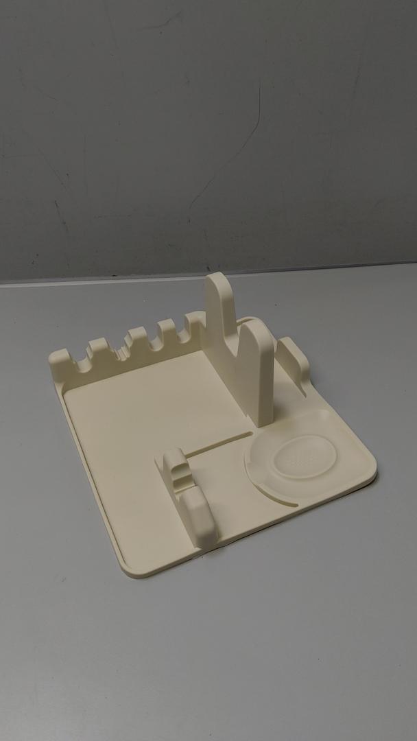 Silicone cutlery rack with drip pad; Stove surface spoon holder; Pot lid rack; Silicone spoon holder; Rest of utensils; Kitchen spoons rest; Kitchen spoon holder Biege