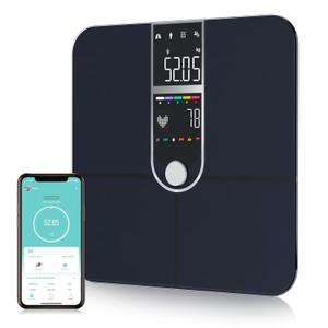 Smart Scale with BMI Body Fat Muscle Mass Digital Bathroom Weight Scale with Accurate 17 Core Body Composition Analyzer Fat Percentage Dual Large VA Color Screen Bluetooth Sync App for Home Use