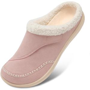 eIsfIt Slippers for Women Wide Diabetic Slippers Memory Foam House Slippers Adjustable Arthritis Edema House Shoes Bedroom Slippers Pink Size 8