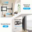 XINLEI Full Motion TV Wall Mount for Most 26"-70" Flat/Curved TV, Swivel Tilt Bracket with Articulating Dual Arms, Support 100lbs, Max VESA 400x400mm, Fits 12/16" Wood Stud (MA570)