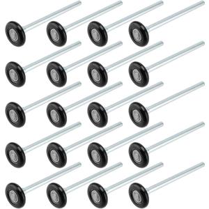 SHEUTSAN 20 Pack 2 Inch Black Nylon Garage Door Rollers, Nylon Sealed Garage Door Rollers with 7" Stem, Quiet Garage Rollers Replacement Door Wheels for 2" Track, 6200-2RS Precision Bearings