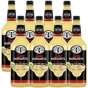 Mr & Mrs T Spicy Margarita Mix, 1L Bottle, Premium Cocktail Mixer for Margarita Mixes, Ready to Use, Best Before Jan/14/25