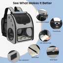 Expandable Pet Carrier Backpack, Airline Approved Cat & Dog Backpack Carrier, Soft-Sided Travel Backpack with 4 Entrances, Breathable Ventilated Design, Holds up to 25 lbs
