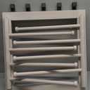 White Wall Mounted Drying Rack,Clothes Drying Rack Wall Mounted for Laundry(20 INCH),with 5 Hooks 8 arms, 80 lb Capacity.