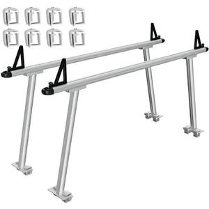 71" Aluminum Truck Ladder Rack, 800 Lbs Capacity Truck Rack, Heavy Duty Universal Pickup Truck Bed Rack with 8 No-Drill c-Clamps for Kayak, Surfboard, Lumber, Ladder & More