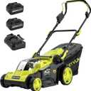 SEYVUM 40V 16" Cordless Lawn Mower with 2×4.0Ah Battery, 45L Collection Bag