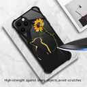 CARLOCA Compatible with iPhone 13 Mini Case,Yellow Cat Sunflower Graphic Design Shockproof Anti-Scratch Drop Protection Case for iPhone 13 Mini