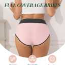Cotton Underwear Womens High Waisted Briefs Full Coverage Postpartum C Section Soft Breathable Granny Panties 5 Pack