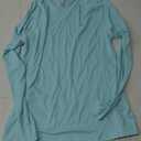 IUGA Rash Guard for Women UPF 50+ SPF UV Protection Long Sleeve Workout Tops with Pockets Dry Fit Hiking Swim Shirt (Medium, Basic Shirts-pale Turquoise)