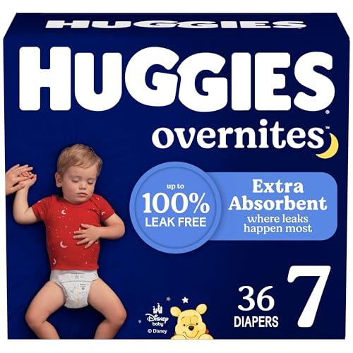 Huggies Overnites Size 7 Overnight Diapers (41+ lbs), 36 Ct, Packaging May Vary