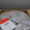 VONLUCE Modern Chandeliers, 18" Drum Chandeliers with 2-Layer Fabric Shade, 4-Light Pendant Light Fixture with E26 Bases, Light Fixture for Dining Room Bedroom Living Room, Linen Shade & Brass Finish (Brushed Gold)