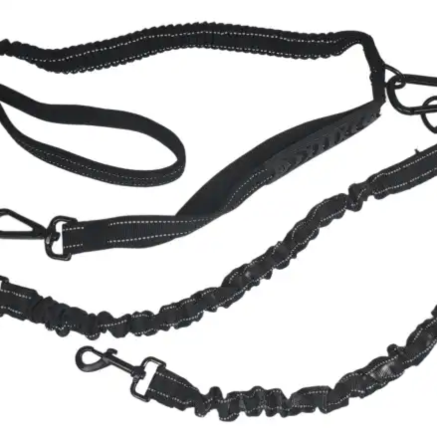 Hands-Free Running Dog Lead 3-in-1, Multifunctional Adjustable Bungee Absorbent Dog Leash for Hiking, Running, Walking