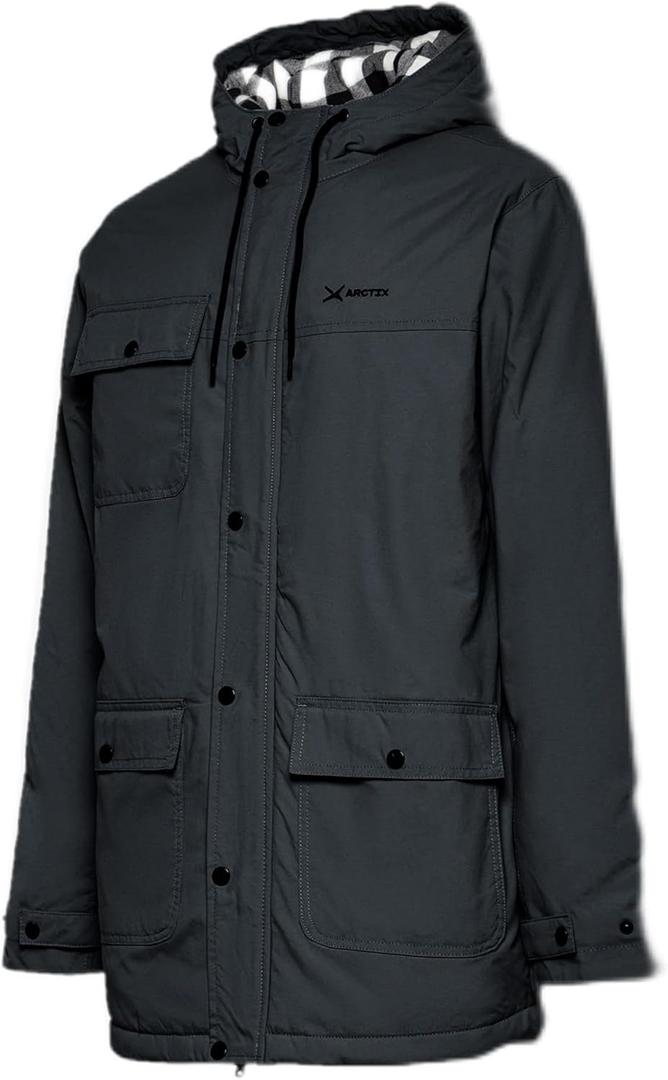 Arctix Men's Uphill Utility Filled Parka Jacket (XX-Large, Black)
