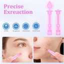 Acne Treatment Kit, 100 Disposable Needles and 144 Pimple Patches, Blackhead and Blemish Removal Tools