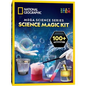 NATIONAL GEOGRAPHIC Science Magic Kit Science Kit for Kids with 100+ Unique Experiments and Magic Tricks, Chemistry Set and STEM Project, A Great Gift for Boys and Girls