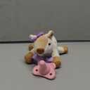 Dr. Brown's Baby Lovey Pacifier and Teether Holder, Deer with Pink HappyPaci, 100% Silicone, 0-6m (Packaging May Vary)