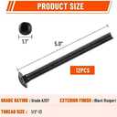 1/2 x 5 Inch Carriage Bolt Kit, Rust Resistance Bolts Includes 12 Bolts, 12 Washers, and 12 Nuts, Black