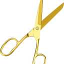 Gold Scissors for Office Multipurpose Stylish: 7 inch - Comfort Grip - Stainless Steel - Scissors with Home - School - for Cutting Paper - Open Envelopes - Cut Tape (Gold Scissors for Office)