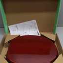 Toilet Seat, Solid Wood, Rubber Wood, High Gloss Finish, Mahogany Red, PIKLiDS (Round)
