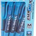 Pentel EnerGel-X Retractable Gel Pen, (0.7mm) Med. line, Sky Blue Ink- It's a Boy! Dozen Box (BL107SPC12)