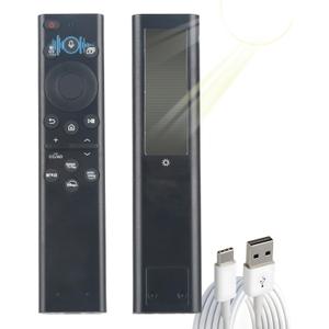 BN59-01385A Solar Voice Remote Replacement for Samsung TVs (2018-2025 Models) Universal Compatible with Smart, Neo OLED, The Frame, Crystal UHD 4K/8K TVs Rechargeable via Solar USB-C, 4 Shortcut Keys