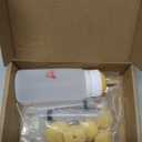 Pet Feeding Bottle and Syringes,60ml Nursing Bottle, 3 Sizes Nipples with Ventilation Valve Resistant Tearing Perfect for Puppies, Kittens, Small Wildlife (Yellow)