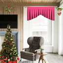 Fuchsia Valances for Windows - Rod Pocket Curtain Valances for Kitchen or Living Room,Pack of 1 (Fuchsia, 39" W x 20" L)