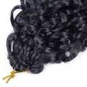 8 Packs Curly Crochet Hair GoGo Curl Crochet hair for Black Women Deep Wave Braiding hair,Synthetic Bohemian Crochet Braid Water Wave Crochet hair Extensions (1B, 24inch)