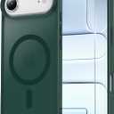 Temdan for iPhone 17 Air Case with Screen Protector, Compatible with Magsafe, Anti-Yellowing, Military-Grade Protection, Shockproof Slim Magnetic Phone Case Cover, Forest Green