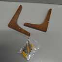 Antrader 2PCS Wooden Shelf Brackets,Solid Wall Mount Wood Shelf Bracket,Wood Triangle Bracket,L Shape Shelf Holders Include Mounting Screws,5.7 Inch x 4.8 Inch,Dark Brown