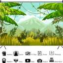 5x3ft Safari Backdrop Cartoon Jungle Green Spring Forest Photography Background Safari Themed Birthday Party Banner Decorations Baby Shower Kids Portrait Photo Booth Props