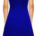 WOOSEA Womens Cocktail Prom Dress Sleeveless Halter Neck Evening Party Short Homecoming Dresses (Blue, L)