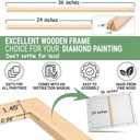 DIY Canvas Stretcher Bars Canvas Frame - Easy to Assemble, Gallery Wrap Oil Frame Kits Canvas Wood Stretcher Bars- for Oil Paintings, Prints, Paint by Numbers & Posters (24X36)