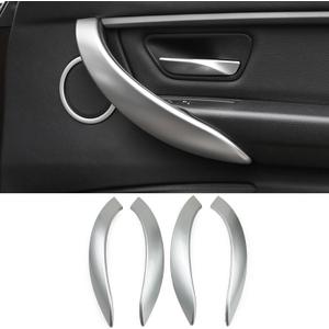 Car Door Handle for BMW 3 4 Series 3GT F34 F36 F30 2013-2018 Interior Door Handles Replace Cover Car Door Handle 320i 328i 330i 335i 340i (Silver)