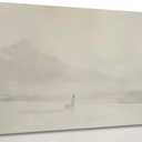 Jesus Leaves The 99 Sheep Canvas Wall Art Minimalist Beige Abstract Print Lost Sheep Wall Decor Picture Bible Stories artwork Christian Faith Painting for living room Home Church Decoration,24x12in