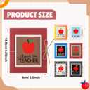 ReliThick 6 Pack Teacher Gift Card Books 5 Slots Gift Card Booklet Holder Thank You Postcard Money Sleeves for Teacher Appreciation Week