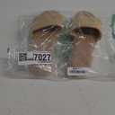 Athlefit Platform Sandals Women Comfortable Open Toe Slip On Beach Raffia Sandals for Women Summer Casual (8.5, Natural)