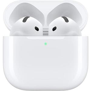 Apple AirPods 4 Wireless Earbuds, Bluetooth Headphones, Personalized Spatial Audio, Sweat and Water Resistant, USB-C Charging Case, H2 Chip, Up to 30 Hours of Battery Life, Effortless Setup for iPhone White