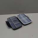 Travel Pill Organizer Large Portable Medication Fullicon Oversize 8 Compartment Pill Box, Vitamin Travel Case Pill Holder - Airtight & Moistureproof (Black)