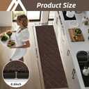 COSY HOMEER Soft Kitchen Floor Mats for in Front of Sink Super Absorbent Kitchen Rugs and Mats 20"x79" Non-Skid Kitchen Mat Standing Mat Washable,Polyester,Brown