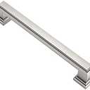 Alzassbg 6 Pack Brushed Satin Nickel Cabinet Pulls, 5 Inch(128mm) Hole Center Cabinet Handles Kitchen Pulls for Cabinets and Drawer AL3071SN