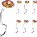 Christmas Stocking Holders Hooks for Mantle Hooks Hanger Christmas Safety Hang Grip Stockings Clip for Christmas Party Decoration, Set of 6