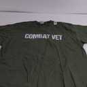Combat Vet Simple Title T-Shirt (Small, Olive Green)