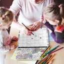Ospelelf 2026 Wall Calendar 12'' x 17'' Family Coloring Calendar for Adults, Kids, Monthly Calendar Planner with Plastic Cover, 18 Month Calendars, Use Jan 2026 - June 2027, Season