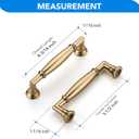 HOME EDIT 10 Pack 3-1/2 Inch Champagne Bronze Cabinet Handles Solid Zinc Alloy Pulls for Kitchen, Dresser, Closet & Bathroom Cabinets Hardware