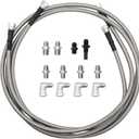6AN 70" Transmission Oil Cooler Hose Line kit Compatible with 4L60E 4L80E TH350 TH400 200-4R 700R4 C5 Stainless Steel Braided PTFE Hose TR6060