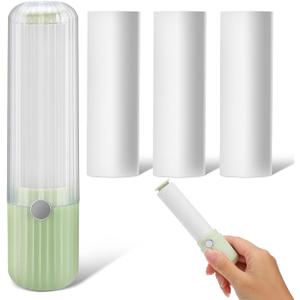 NOLITOY Compact Lint Roller with 3 Rolls Replaceable Sticky Paper - Portable Pet Hair Remover for Clothes, Furniture, and Travel Essentials Household Use